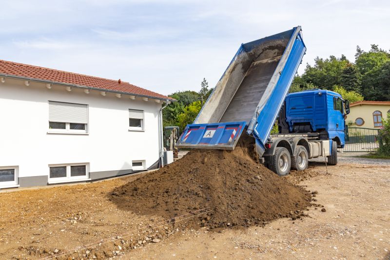 Dirt Delivery Truck at a Residential Property
