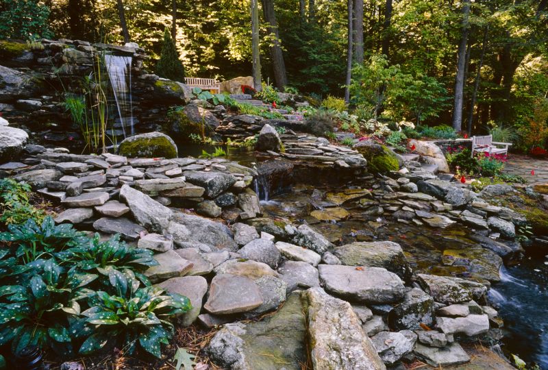 Pond Waterfall Installation